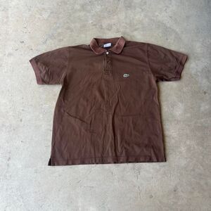 Lacoste Brown Polo Mens size 5 Preppy frat fraternity